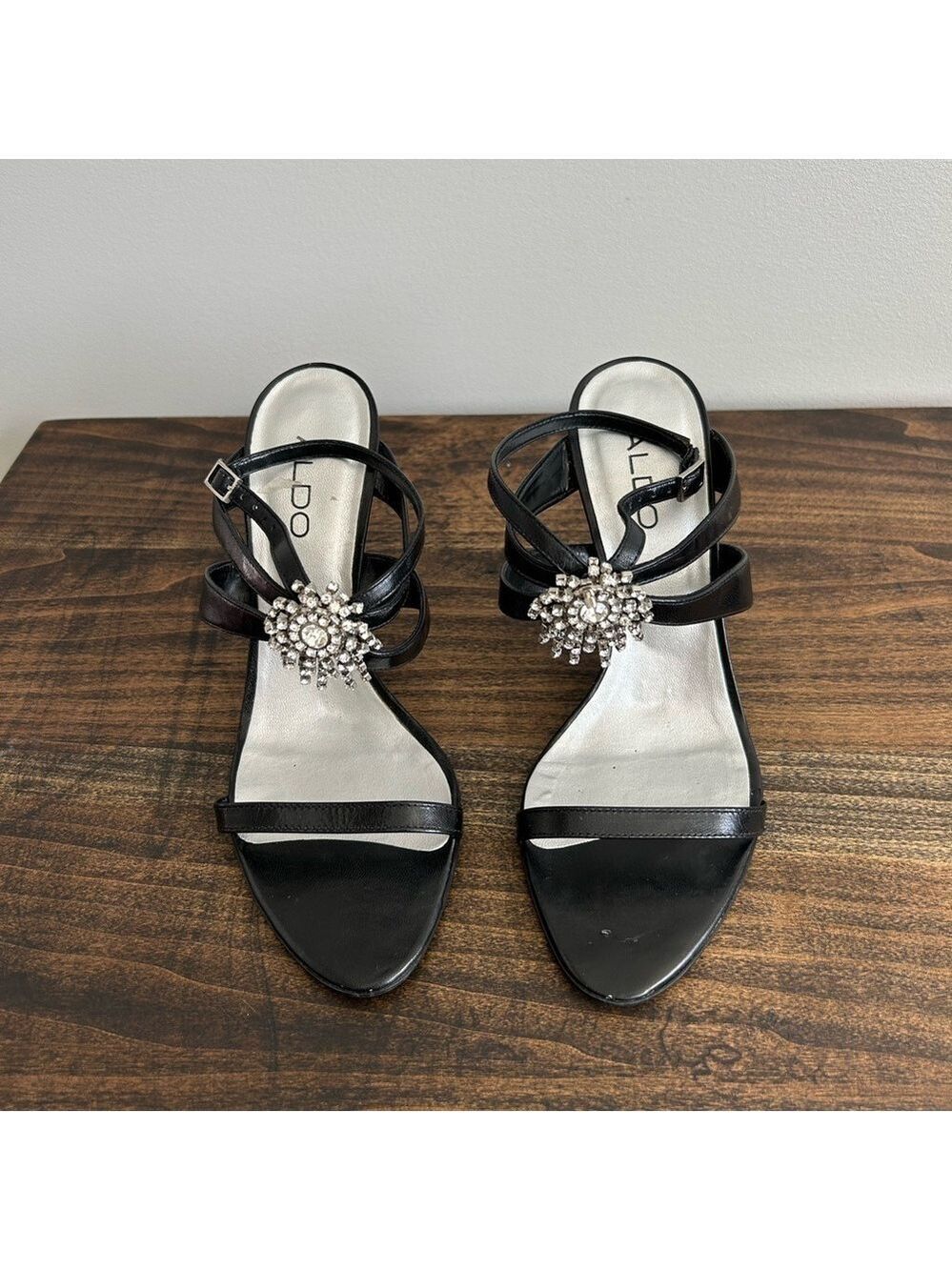 ALDO Marie- Cecile Embellished Heel Sandals, Size 38.